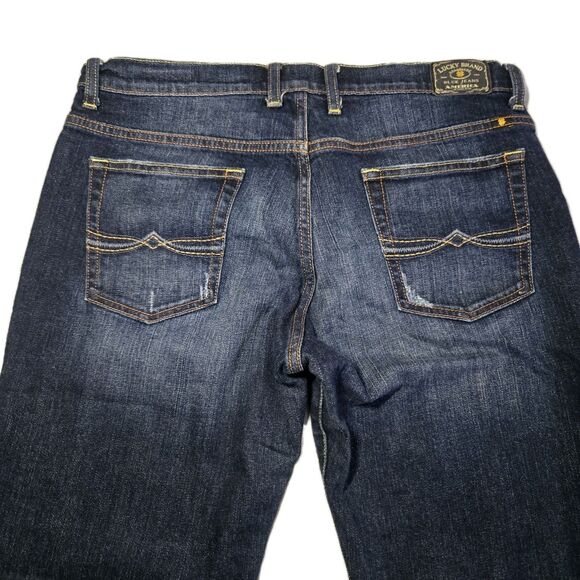 Lucky Brand Jeans Womens 14/32 Dark Wash Easy Rider Baggy Y2k Bootcut Mid Rise - Picture 9 of 15